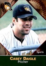 2001 South Bend Silver Hawks Multi-Ad #4 Casey Daigle Vinton Louisiana LA Card