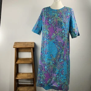 Original Vintage Laura B Couture 80s Tailored Dress/Fully Lined/100% Cotton /42” - Picture 1 of 9