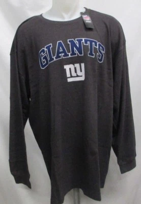 Camiseta New York Giants masculina grande e alta carvão majestoso L/S roupa de dormir NFL - Imagem 1 de 4