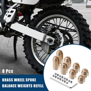 8pcs/Set Brass Wheel Spoke Balance Weights Refill with Wrench for Motorcycle - Picture 1 of 7