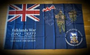 Falklands War 40th Anniversary 1982 - 2022 Commemorative Flag UK British - Picture 1 of 1