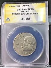 1975-Mo Un Peso Mexico Error Coin Struck Off-Center Tuff Error Denomination