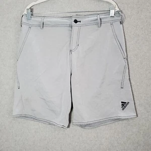 Adidas Men Swimwear 34 Gray Hybrid Swim Short Outdoor Beach Zip Pockets - Picture 1 of 13
