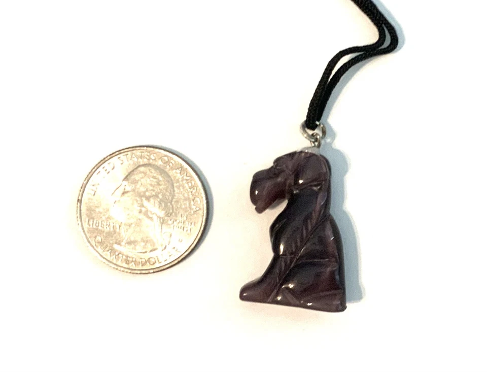 Hermoso colgante Airdale para perro tallado a mano de vidrio púrpura de fibra óptica Foto 1 de 1