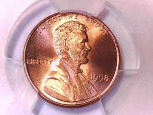 1998 P Lincoln Memorial Cent  Penny PCGS MS 67 RD 38789381 - Picture 1 of 3