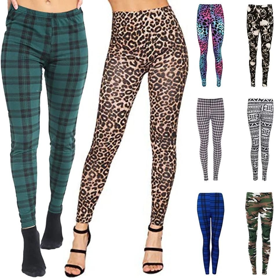 Women Ladies Full Length Printed Legging Jeggings Stretchy Skinny Yoga Pants - Image 1 of 1