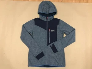 DLX Damen Langarm Hoodie Oberteil mit Reißverschluss Jazmin Navy meliert Größe S - Bild 1 von 4