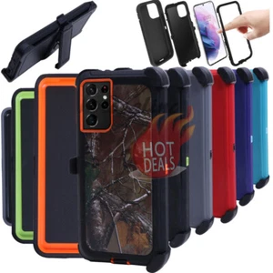 For Samsung Galaxy S21/S21 Plus/S21 Ultra Rugged Shockproof With Belt Clip Case - Picture 1 of 16