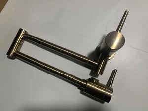DELTA Contemporary Gold Wall Mounted Potfiller Champagne Bronze Kitchen Pot Fill - Picture 1 of 15