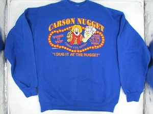 Carson Nugget Casino Sweatshirt, New, Large, Blue - Picture 1 of 4