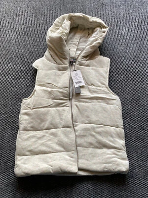 Sugar Rush Girls Hooded Girls Vest Puffy Soft Size L Tan NWT - Image 1 of 4