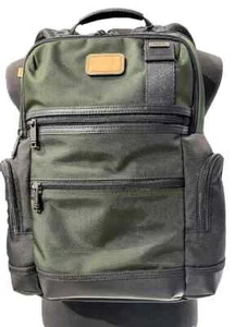 MOCHILA TUMI PARRISH 111790-1633 VERDE OLIVA NEGRO TOSTADO NUEVA CON ETIQUETAS - Imagen 1 de 3