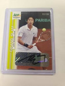 2013 Ace Authentic Grand Slam Lime Green /10 Jun Woong-Sun #BA-JWS Auto