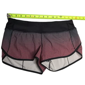 Lululemon Running Athletic Shorts. Size Women's 8 Medium Ombre Gradient Black - Picture 1 of 12