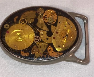 DE OESTE ~ Hebilla de cinturón original vintage ~ Steam Punk ~ Piezas de reloj Foto 1 de 4