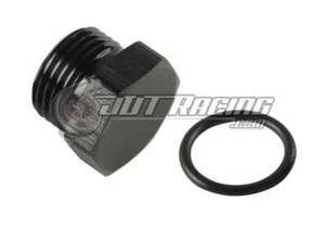 -8AN ORB Hex Head Block Off Port Plug with O-Ring, Black Aluminum AN8 AN Fitting - Afbeelding 1 van 2