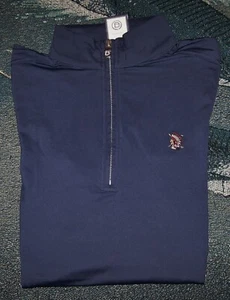 NEW B. DRADDY 1/4 Zip Pullover Sweater Shirt SHINNECOCK HILLS GOLF CLUB Blue M - Picture 1 of 8
