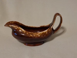 Hull Vintage Brown Drip Gravy Boat-Good Condition - Picture 1 of 5