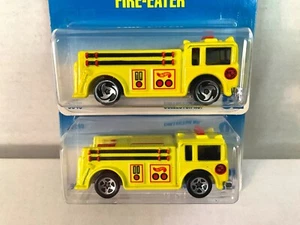 Hot Wheels FIRE EATER #82 Yellow - DD5 5 Spoke & SB3 Sawblade - Lot of 2 - Picture 1 of 6