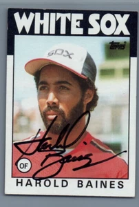1986 Topps - #755 Harold Baines Hand Signed Autographed Baseball Card - Imagen 1 de 2