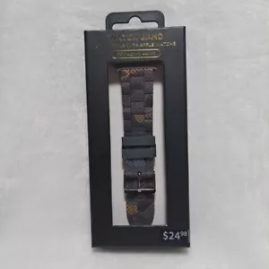 Correa de reloj de goma para hombre para Apple Watch 42 mm y 44 mm, gris camuflaje/naranja/metal - Imagen 1 de 8