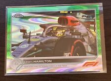 F1 2022 Topps Chrome Formula 1 Lewis Hamilton GREEN RAYWAVE Refractor #7 39/99