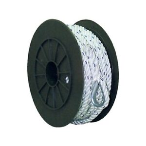1/2 Inch x 200 Ft Premium Three Strand Twisted Nylon Anchor Line for Boats