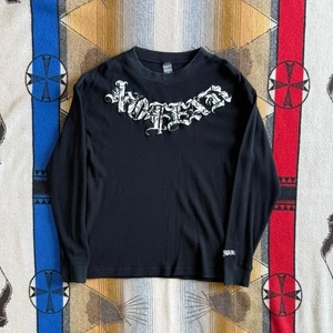 Vintage Y2K No Fear Thermal Long Sleeve Shirt Size Medium Grunge Skate Cyber - Bild 1 von 7
