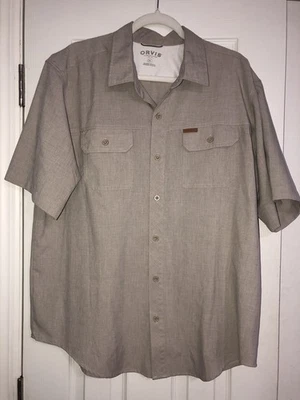 orvis tan button down shirt Mens XL Fishing Golf - Image 1 of 4