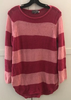 Suéter de Madera para Barcos Rosa Rojo Tejido a Rayas, Talla S/M Ligero Aireado Foto 1 de 4