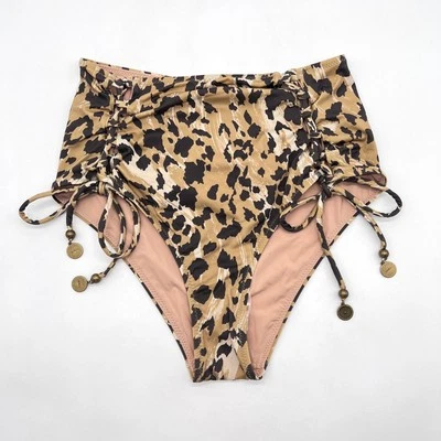 Parte inferior de bikini SPELL AND THE GYPSY Belle Mare cintura alta para mujer pequeña marrón NUEVO Foto 1 de 4