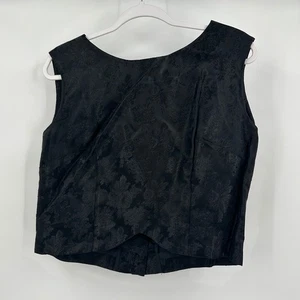 Handgefertigtes Damen Vintage Jacquard Top Größe M Old Money Abend dunkle Eleganz - Bild 1 von 6