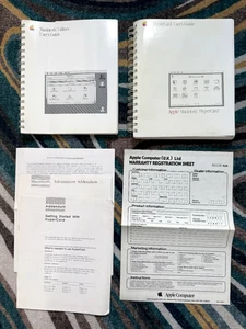 1988 Apple Software User Guides: Macintosh System - Utilities - Hypercard - Zdjęcie 1 z 2
