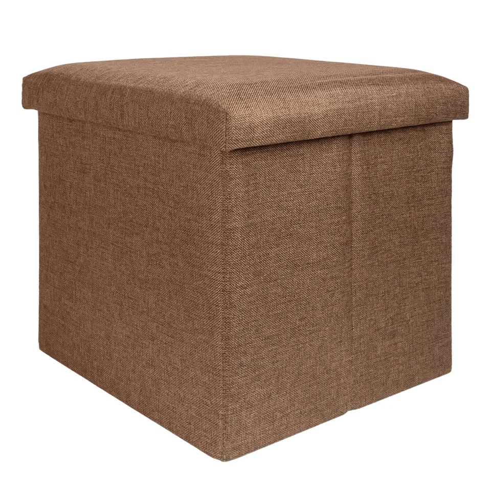 Sitzhocker Faltbar 38x38x38 cm Sitzwürfel Aufbewahrungsbox Stauraum Fußhocker - Bild 1 von 1