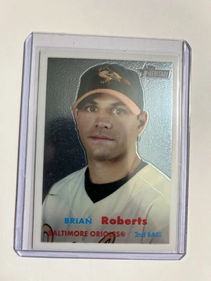 2006 Topps Heritage Chrome Brian Roberts Numbered 1309/1957 - Image 1 of 2