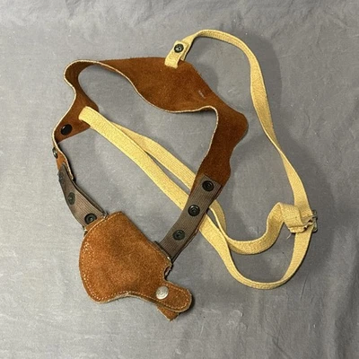 "Funda de hombro BIANCHI #215 con arnés cuero gamuza elástico 4"" hombro izquierdo" Foto 1 de 4