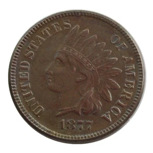1877 Indian Head Penny Extremely Fine free shipping Rare in quantity - Picture 1 of 2