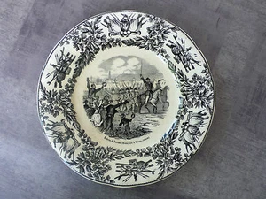 Ancienne assiette de GRIGNY - militaire - "entrée de l'armée française à Gènes" - Imagen 1 de 1