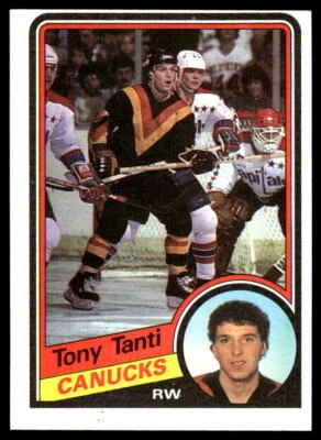 1984-85 Topps #141 Tony Tanti Vancouver Canucks Hockey Card - Image 1 of 2