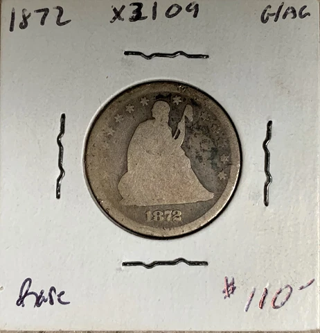 1872 ~ Seated Liberty Quarter ~ RARE Key Date ~ Nice ~ Only 182k minted! Cover