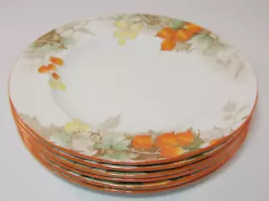 4 Vintage Shelley Winter Kirsche 9" Salat Mittagessen oder Dessert Teller um 1930 sehr guter Zustand - Bild 1 von 10