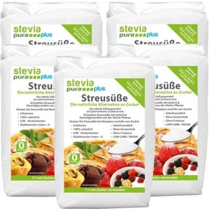 steviapuraPlus Kristallzucker | Erythrit (Erythritol) + Stevia - Streusüße | 5kg - Bild 1 von 11