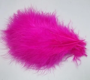 SHOCKING PINK MARABOU FEATHERS MIXED SIZES FLY TYING FLYNSCOTSMAN TACKLE FLUFFY - Picture 1 of 2