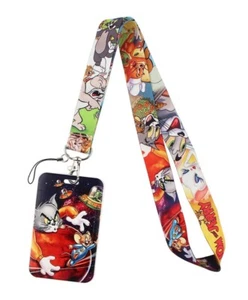Tom And Jerry Cartoon Themed Lanyard With ID Holder Keychain - Picture 1 of 1