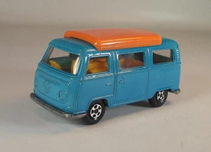 Matchbox Superfast Nr. 23 VW Volkswagen T2 Camper blau unpainted Base 6 #262 - Bild 1 von 3