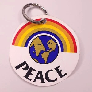 De Colección Años 80 Paz en la Tierra Hacer el Amor No Guerra Hippie Anti Llavero Llavero Festival - Imagen 1 de 3