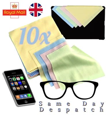 MICROFIBRE Cleaning Cloth Glasses Sunglasses Spectacles Phone Screen Camera Lens