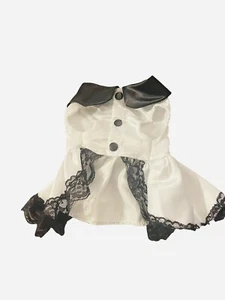 XS Dog Puppy Dress Black White Formal Petskin Brand 100% Polyester  - Picture 1 of 4