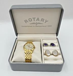 Rotary Men's Quartz Watch GB02202/01 - Gold Tone - Bracelet - Running B14 - Picture 1 of 24