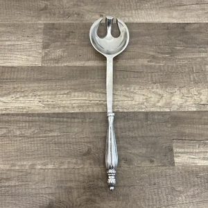 Large Vintage Heavy Duty Metal (Pewter?) Serving Spoon Fork Silver 18” - Picture 1 of 8